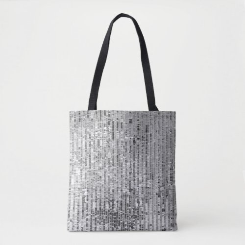 Silver sequins seamless pattern tote bag