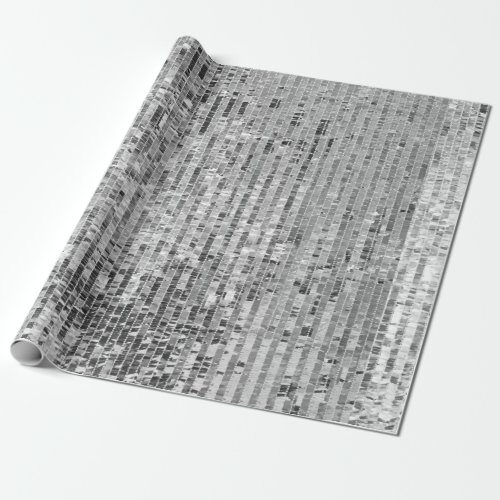Silver sequins seamless pattern wrapping paper