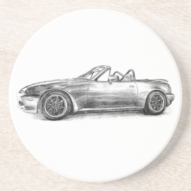Silver Shadow MX5 Drink Coaster (Front)