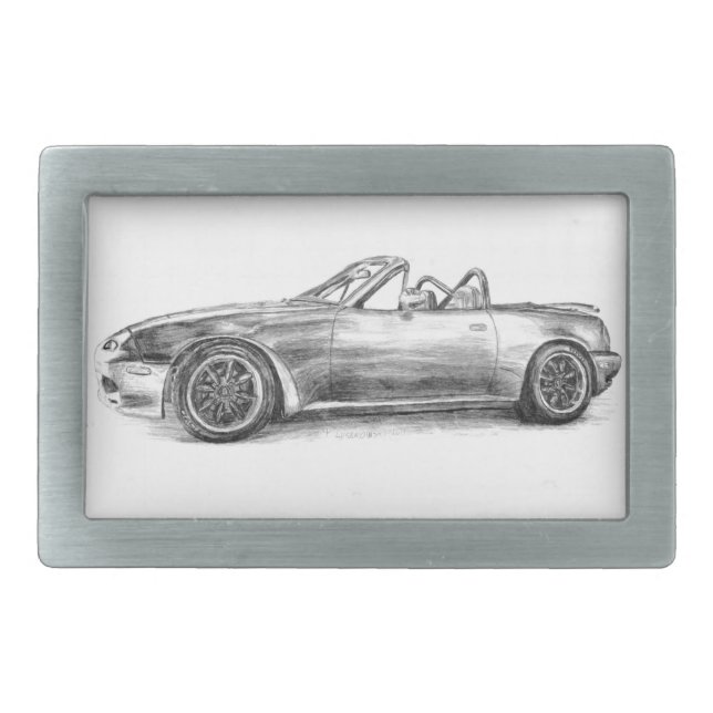 Silver Shadow MX5 Rectangular Belt Buckle (Front)