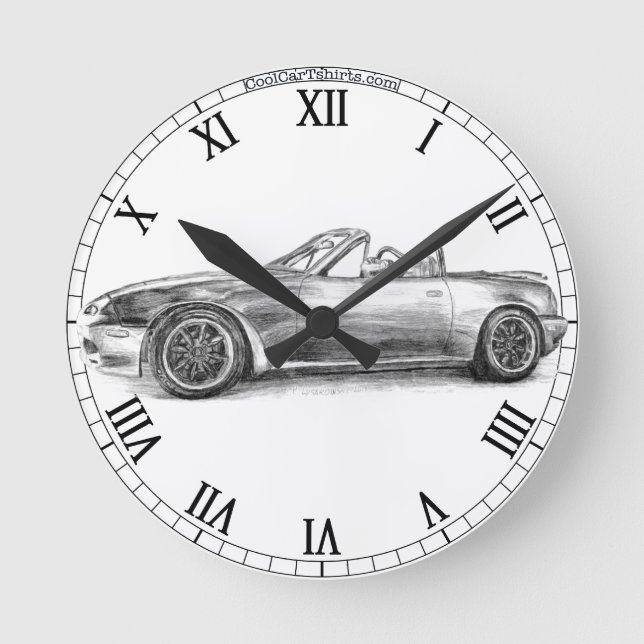 Silver Shadow MX5 Round Clock (Front)