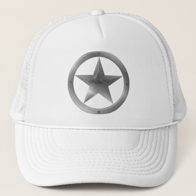 Silver Sheriff Badge Hat (Front)