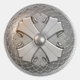 Silver Shield 2 Classic Round Sticker