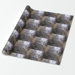 Silver Shield Triquetra Medieval Wrapping Paper