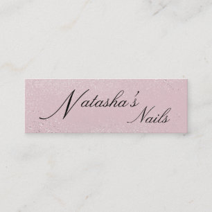 Silver Shimmer Dust and Pink Business Card