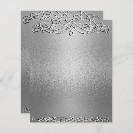 Silver Shimmer Glitter Template Background (Front/Back)