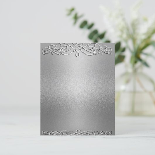 Silver Shimmer Glitter Template Background (Standing Front)