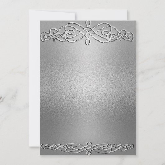 Silver Shimmer Glitter Template Background (Back)