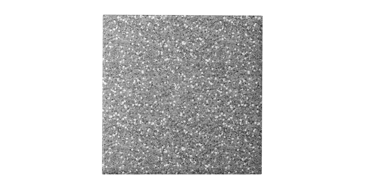 Silver Shimmer Glitter Tile Zazzle