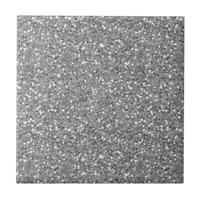 Silver Shimmer Glitter Tile (Front)