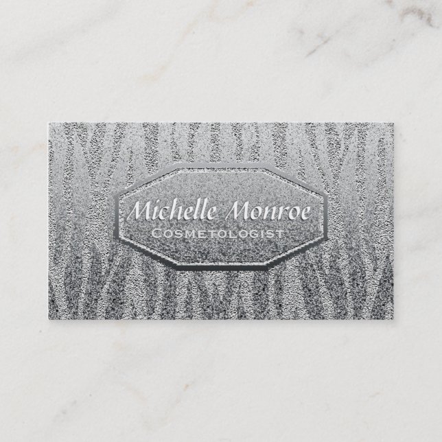 Silver Shine Metallic Business Card (Front)
