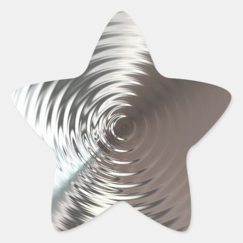 Silver Shining Star Star Sticker