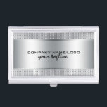 Silver Shiny Metallic Design-Stainless Steel Look Business Card Holder<br><div class="desc">Elegant shiny silver gray metallic design stainless steel look,  business card template.</div>
