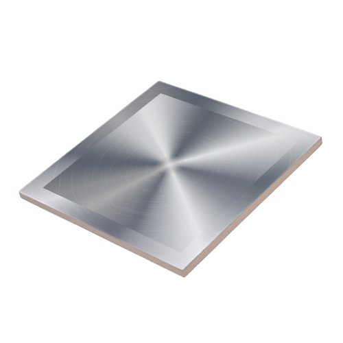 Silver Shiny Metallic Design Stainless Steel Look Ceramic Tile