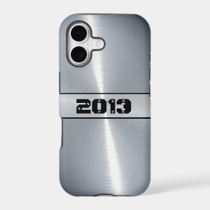 Silver Shiny Stainless Steel Metal 10 iPhone 17 Case