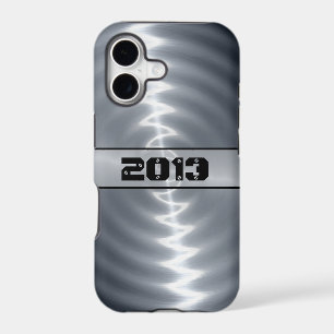 Silver Shiny Stainless Steel Metal 11 iPhone 17 Case