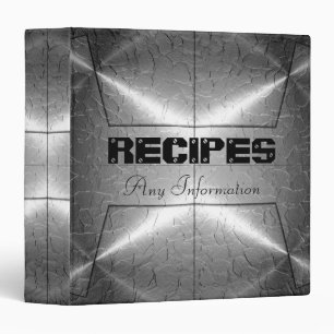 Silver Shiny Stainless Steel Metal 2 Binder