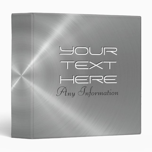 Silver shiny stainless steel metal binders (Front/Spine)
