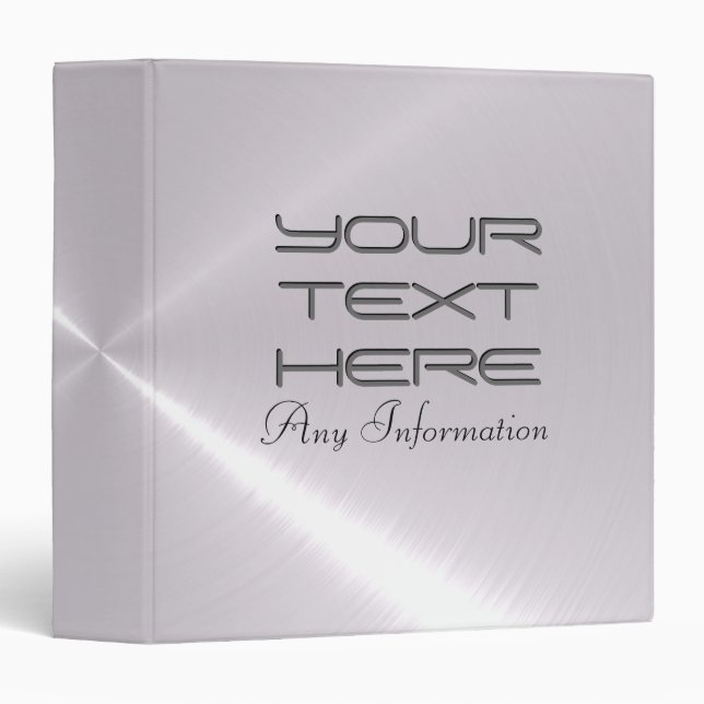 Silver shiny stainless steel metal binders (Front/Spine)