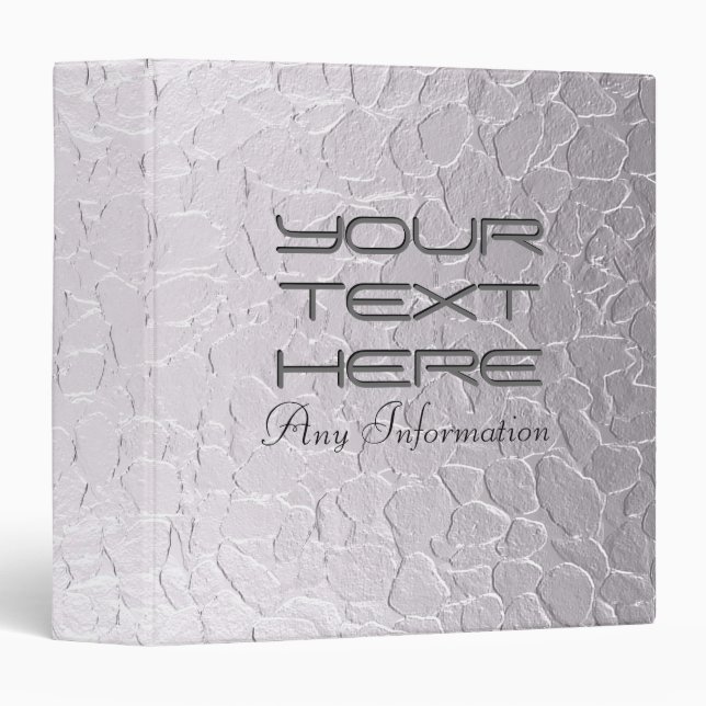 Silver shiny stainless steel metal binders 2 (Front/Spine)