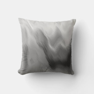 Silver shiny textured throw pillow