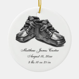 ceramic baby shoes ornament
