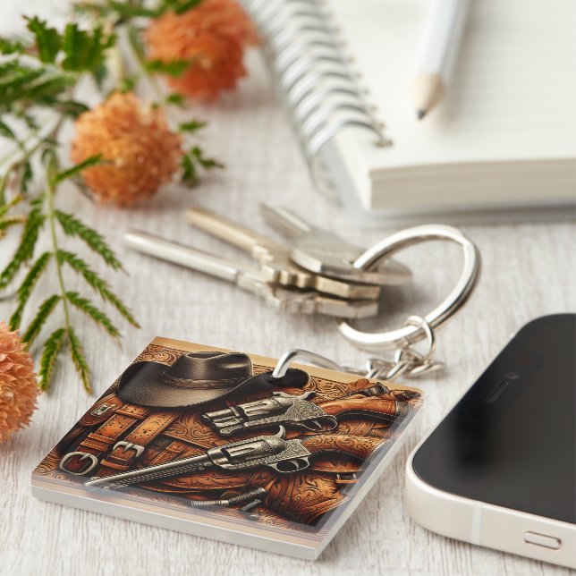 Silver Showdown Keychain (Front Right)