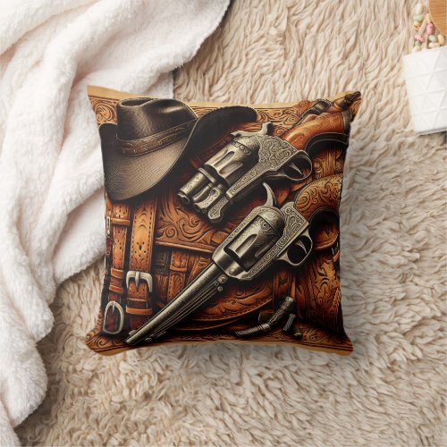 Silver Showdown Throw Pillow