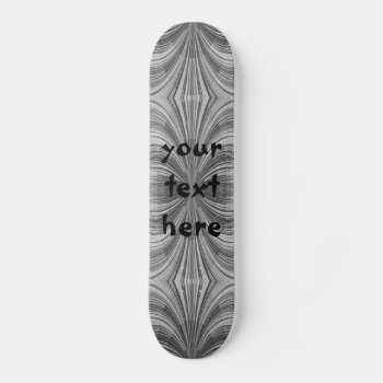 Silver Skateboard Deck by KRStuff at Zazzle