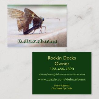 Silver Skipper Butterfly Business Card