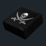 Silver Skull and Crossed Swords Gift Box<br><div class="desc">Chrome colored skull and crossed swords.  For the discriminating pirate.  Please note this is an image,  not real metal.</div>