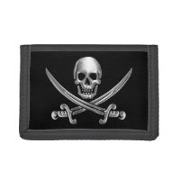 Silver Skull and Crossed Swords