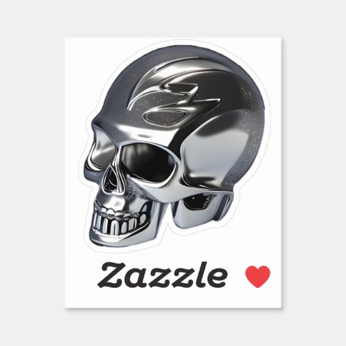 Silver Skull Decal or Sticker