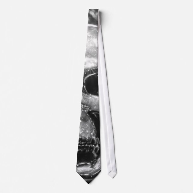 Silver Skull Neck Tie (Front)