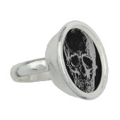 Silver Skull | Ring | Black (Side)
