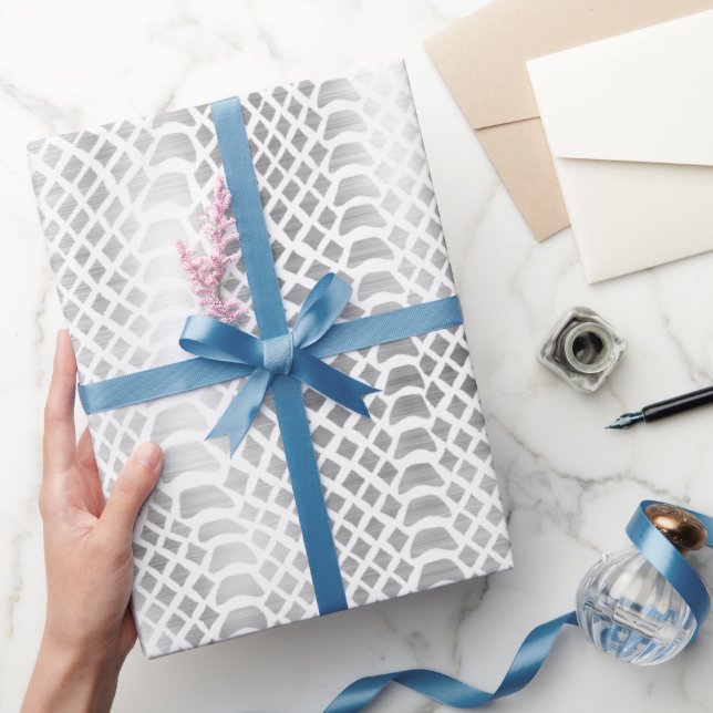 Silver Snake Print Wrapping Paper (Gifting)