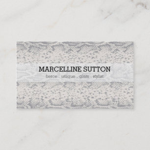 Silver Snake Skin Business Card