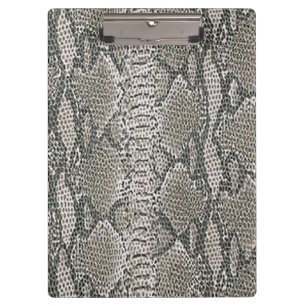 Silver Snake Skin Clipboard