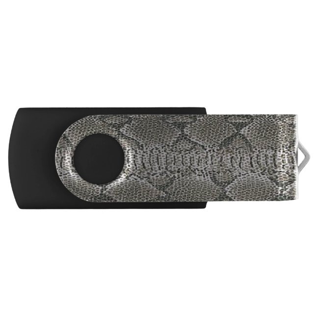 Silver Snake Skin Pattern USB Flash Drive (Front)