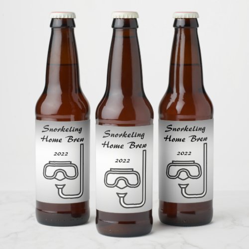 Silver Snorkeling Beer Label