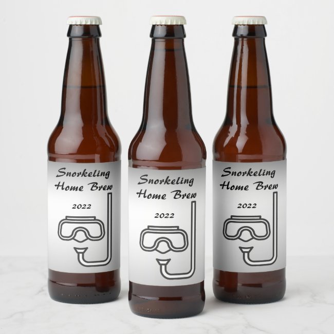 Silver Snorkeling Beer Label