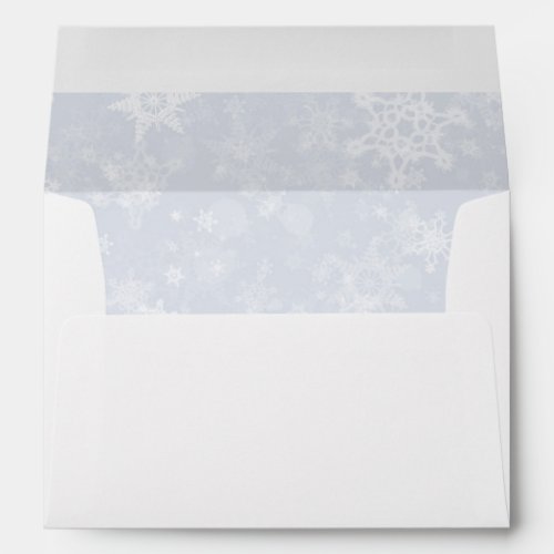 Silver Snow Flake Envelope