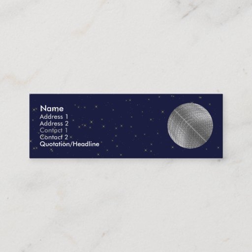 Customizable Silver Snow Moon Business Card Templates