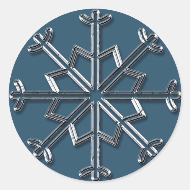 Silver Snowflake 1 - Holiday  stickers (Front)