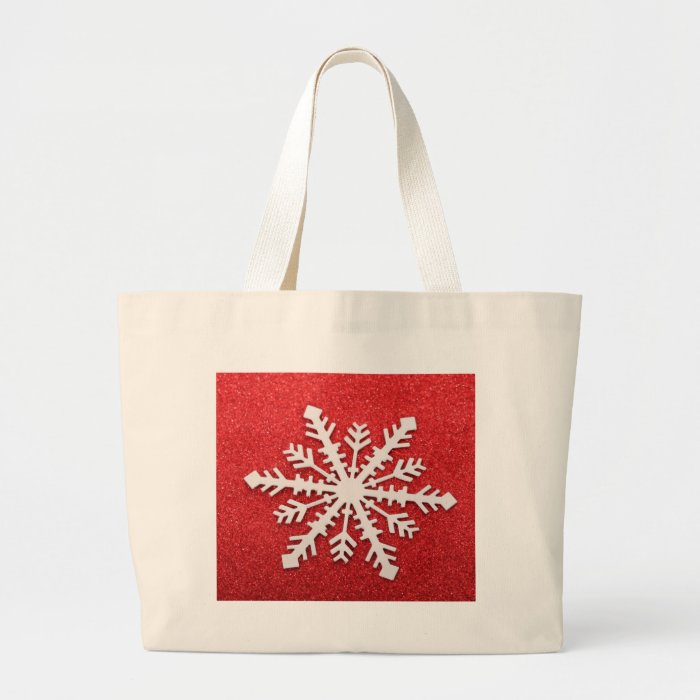 Silver Snowflake Canvas Bags