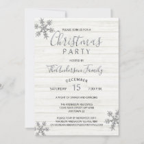 Silver Snowflake Chic Modern Christmas Party