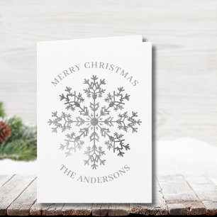 Silver Snowflake Christmas Card