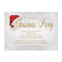 Silver Snowflake Christmas Party Invitation