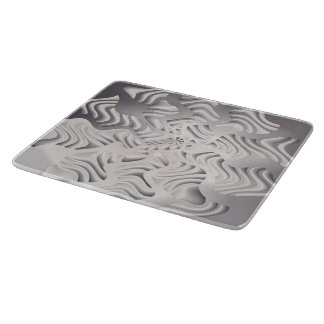 silver snowflake cutting board