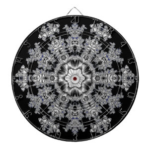 Silver Snowflake Dart Board